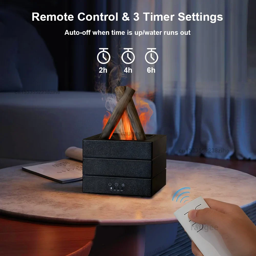 Trendbay Flame Aroma Diffuser – Mini Humidifier with Essential Oil & Night Light