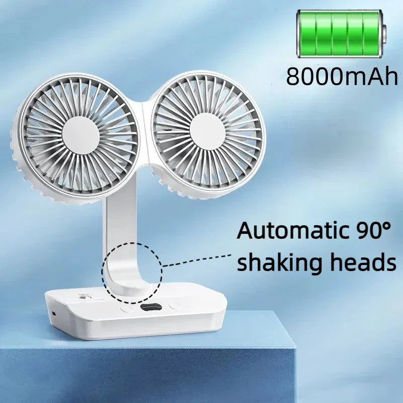 Trendbay Multi-Function Double Head Shaking Fan