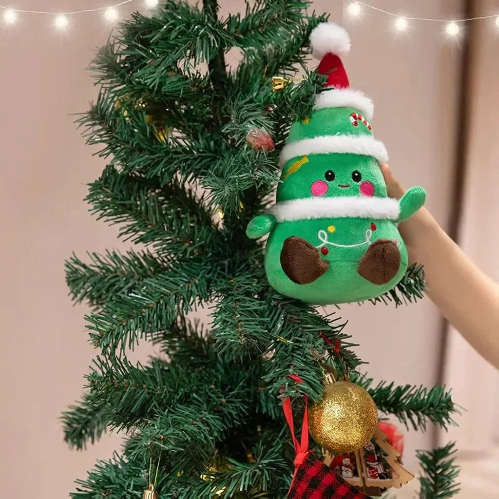 Trendbay Christmas Tree Plush Toy Festive Stuffed Doll for Holiday Decoration