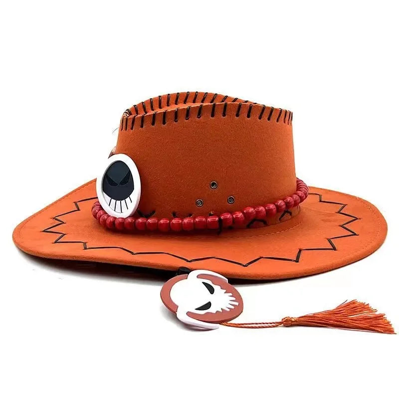 Trendbay Portgas D. Ace Anime Cosplay Cowboy Hat Unisex Adult