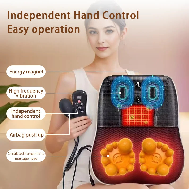 Trendbay Electric Cervical Traction Pillow Massager with Heat & Vibration