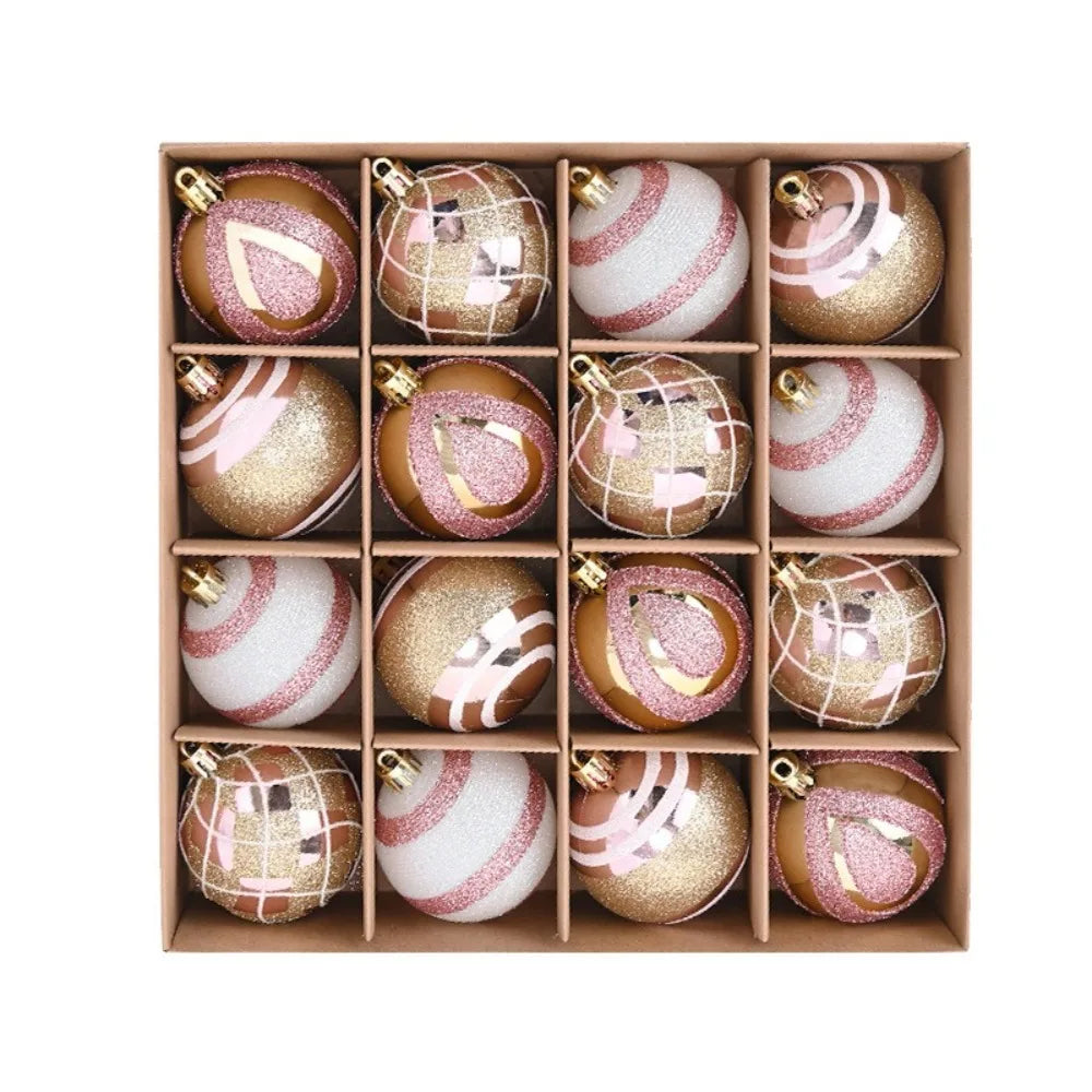 Trendbay 16PCS Electroplated Christmas Ball Ornament Set