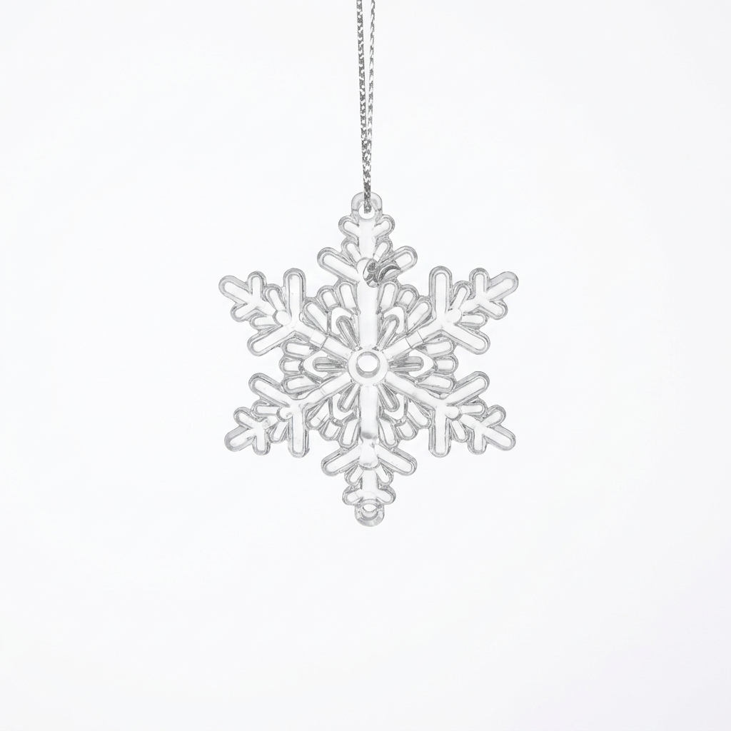 Trendbay 10Pcs Glitter Snowflake Christmas Ornaments Sparkling Hanging