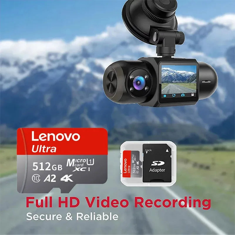 Trendbay Lenovo 512GB MicroSD Memory Card with SD Adapter High-Speed Storage