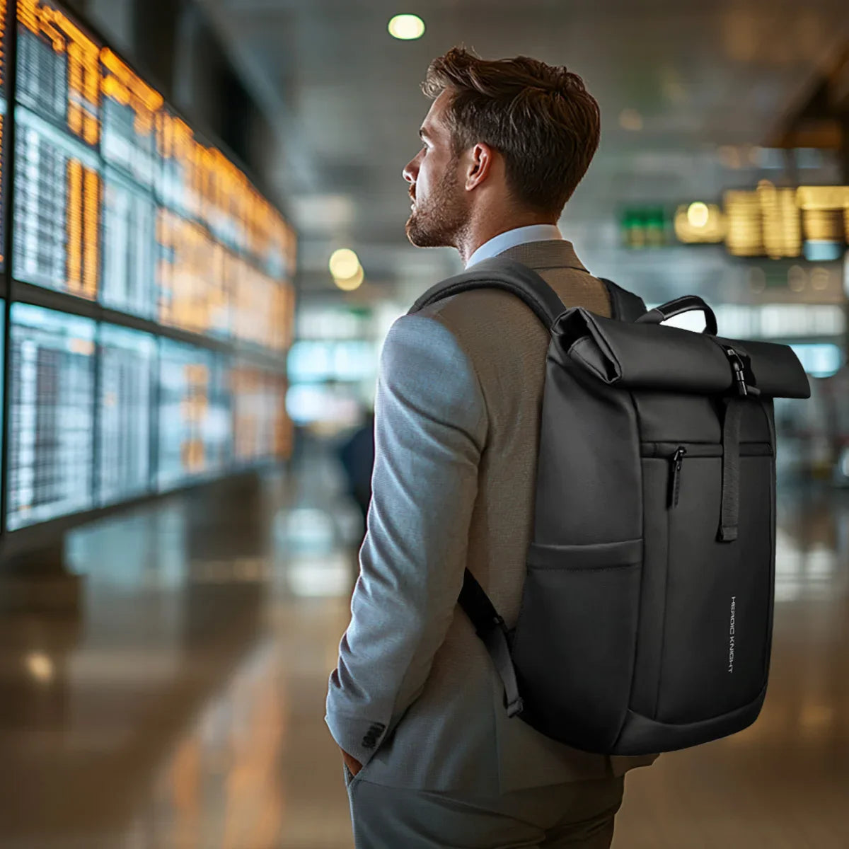 Trendbay Expandable Roll-Top Laptop Backpack – Water-Resistant Travel & Business Backpack
