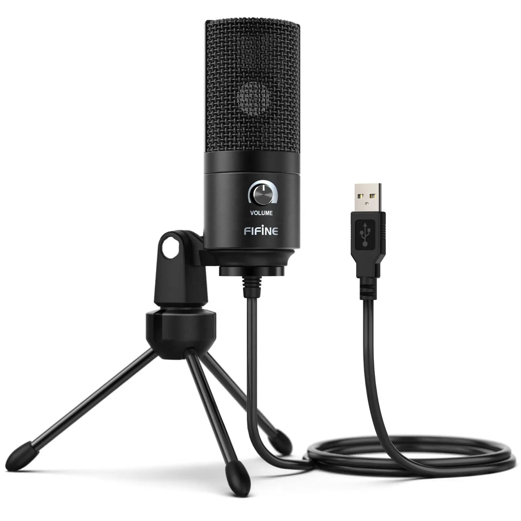 Trendbay USB Condenser Microphone with Gain Control Metal Recording Mic