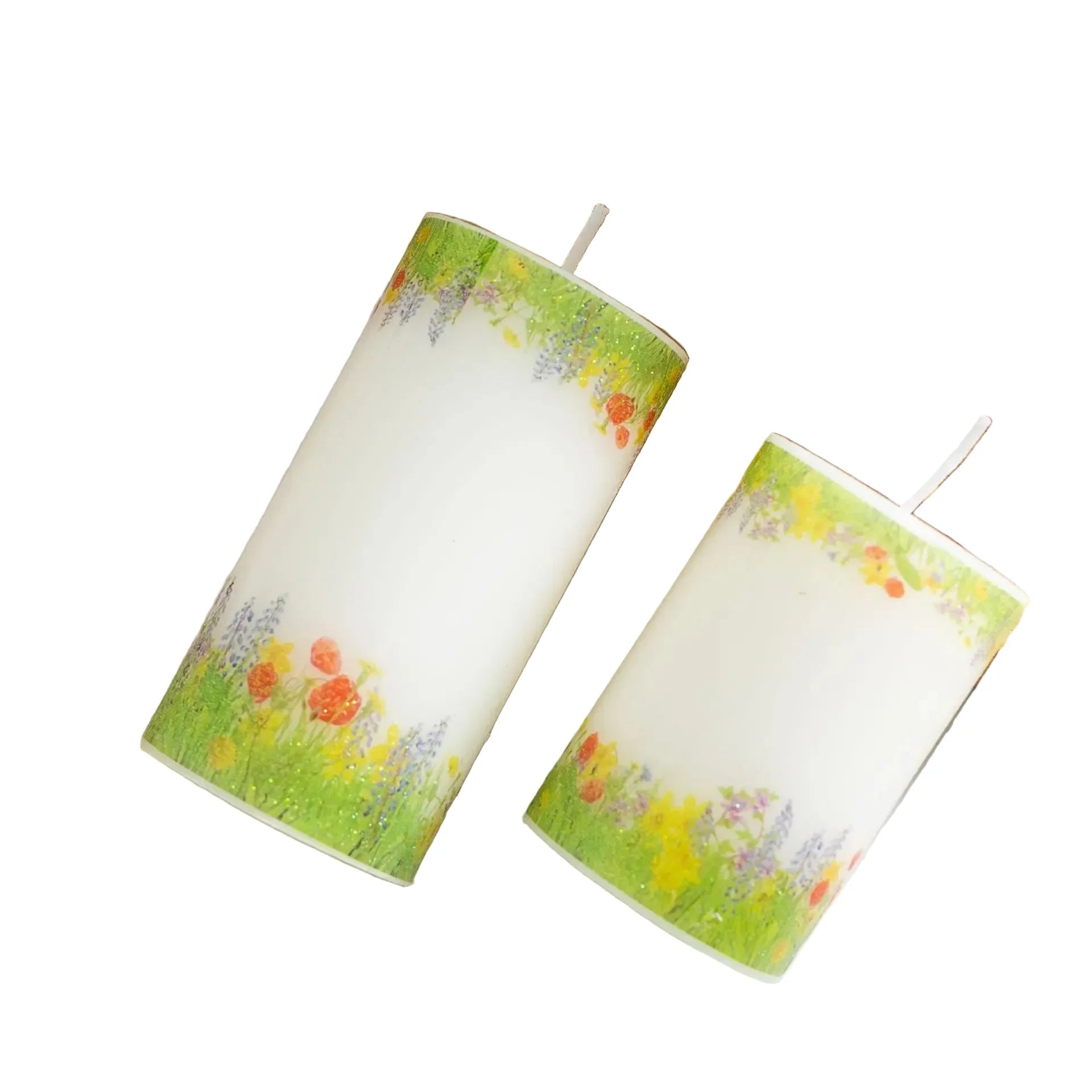 Trendbay Wildflower Print Pillar Candle