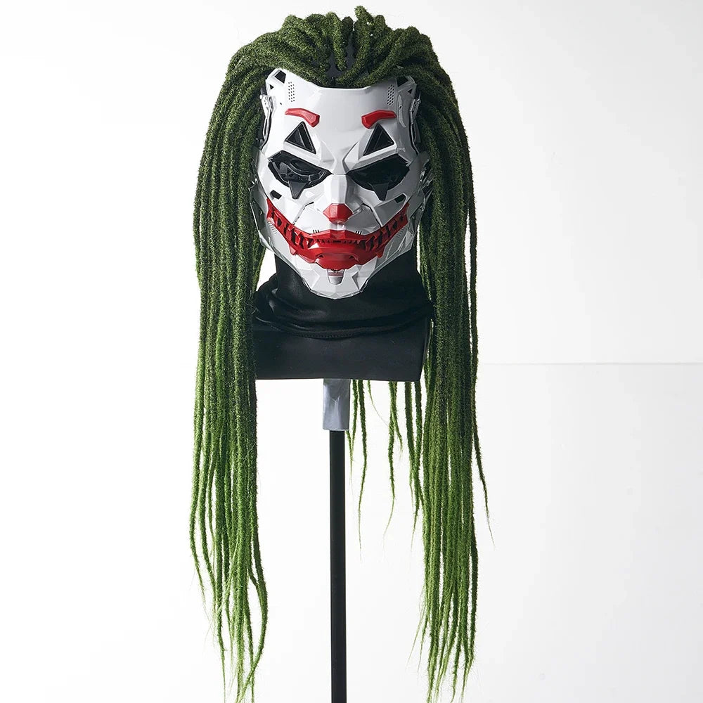 Trendbay Cyberpunk Clown Cosplay Mask with Braids