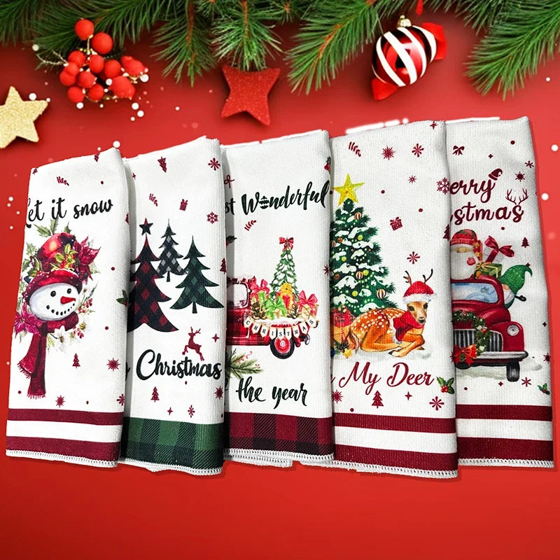 Trendbay 5-Piece Christmas Kitchen Towel Set 40x60 cm
