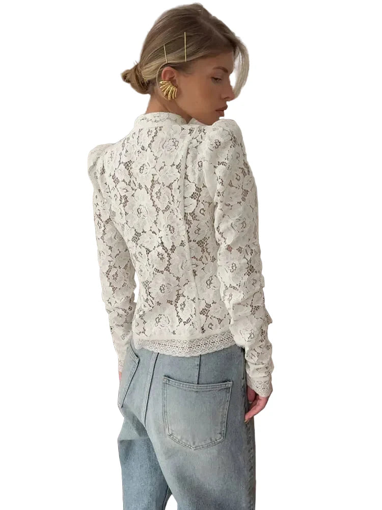 Trendbay Women's Lace Shrug Blouse