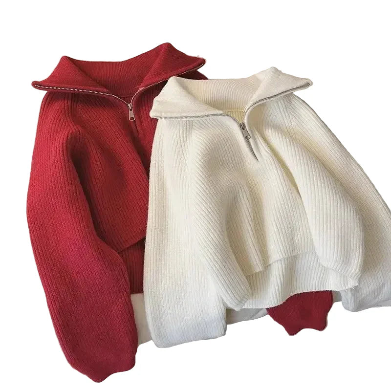 Trendbay Women's Half-Zip Knit Sweater