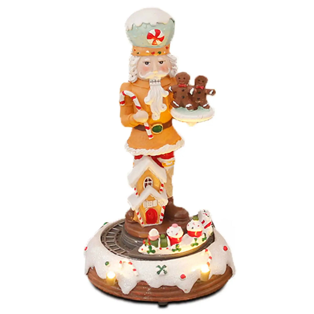 Trendbay Christmas Gingerbread Nutcracker Rotating Decoration