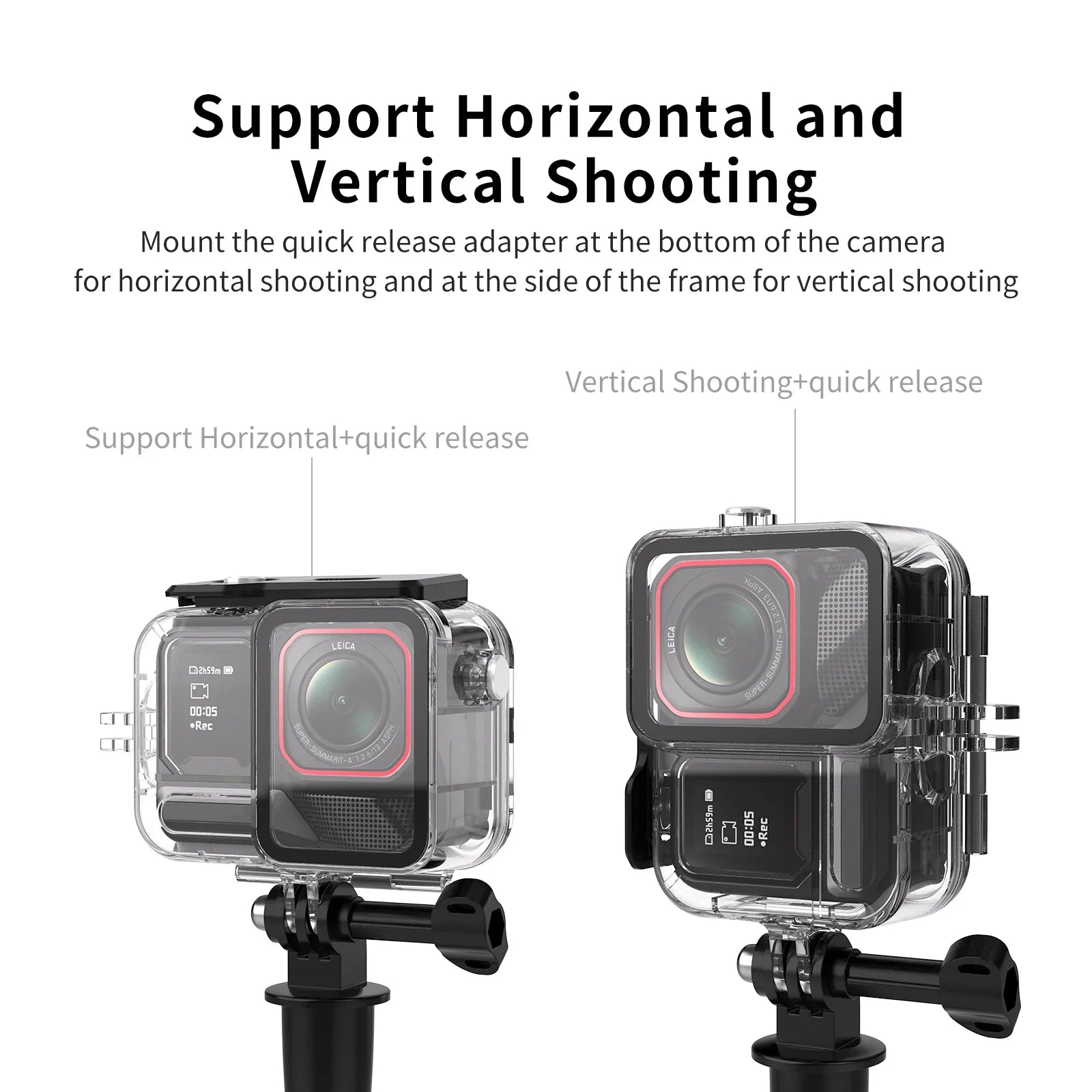 Trendbay Waterproof Dive Housing Case 45M for Action Camera