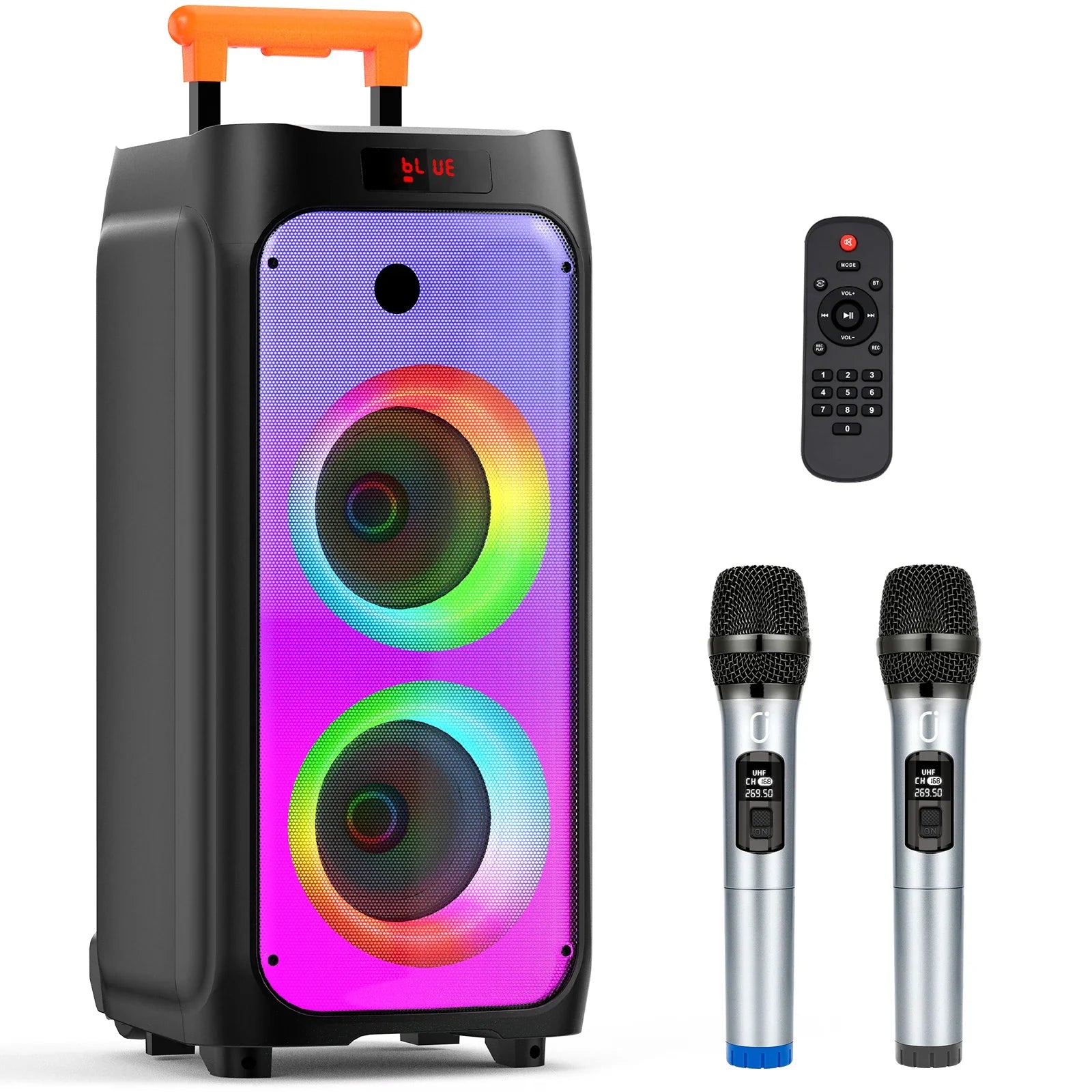 Trendbay Wireless Speaker with Dual Woofers and Two Microphones