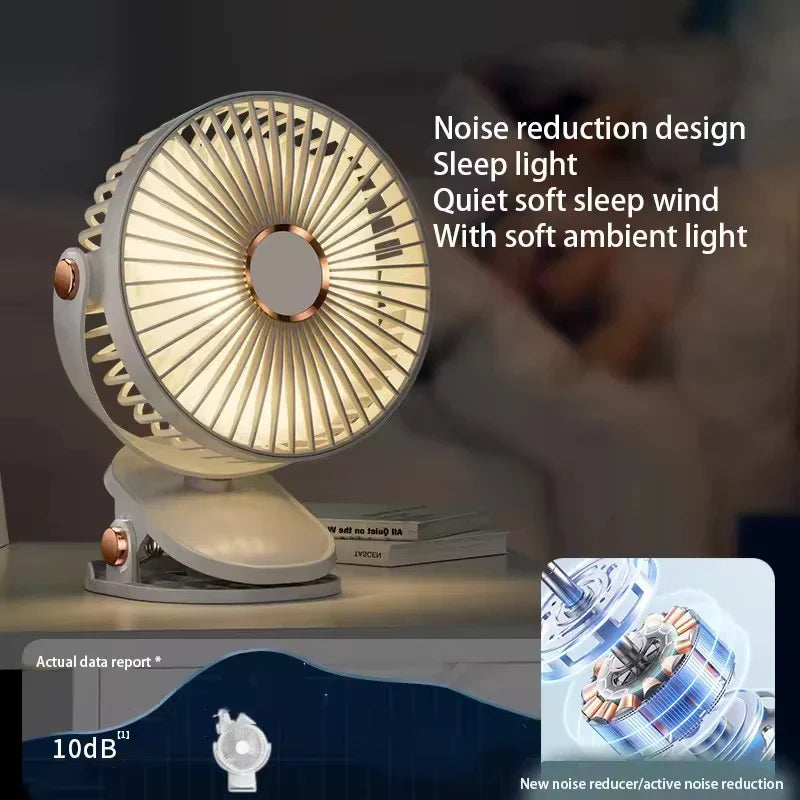 Trendbay 8000mAh Clip-On Rechargeable Fan