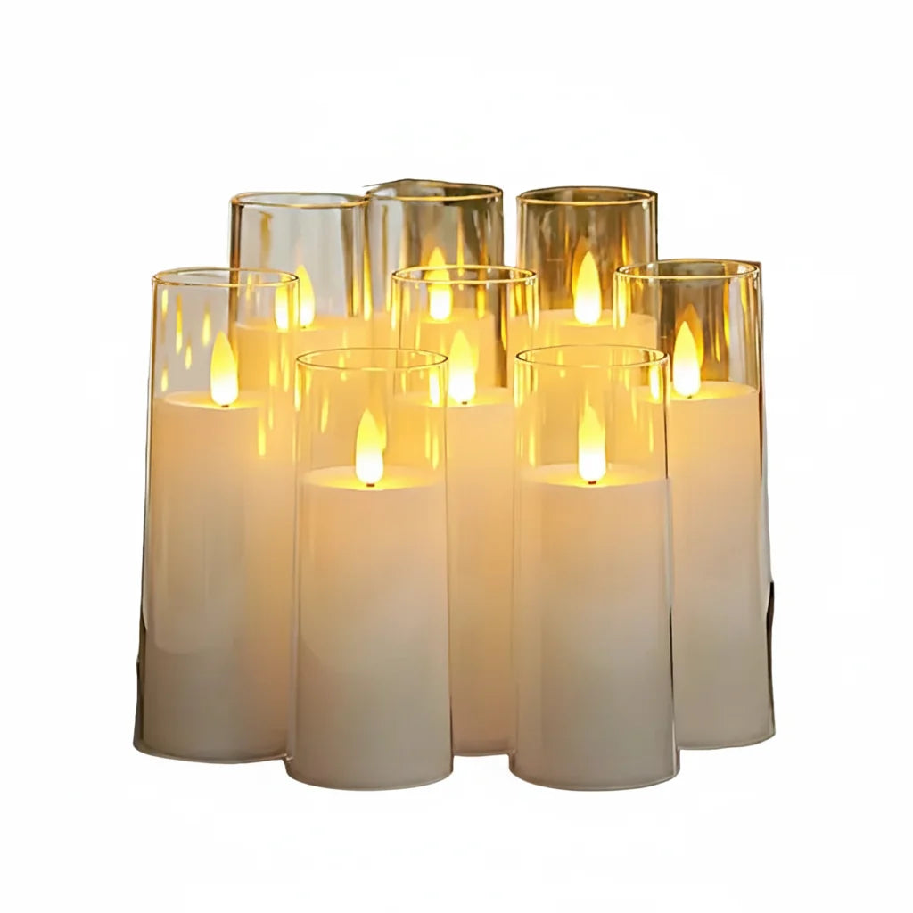 Trendbay LED Flameless Tea Light Candles with Acrylic Cups