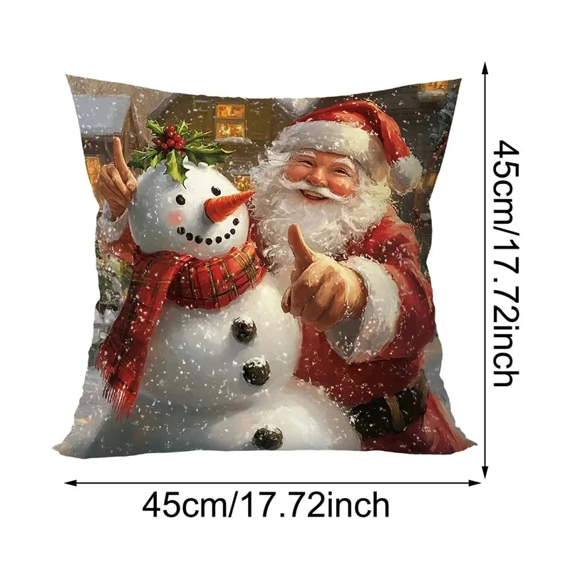 Trendbay Christmas Throw Pillow Cover Set of 4 Decorative Pillowcases