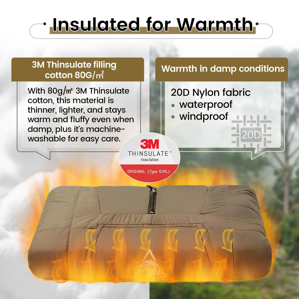 Trendbay Wearable Camping Hooded Blanket