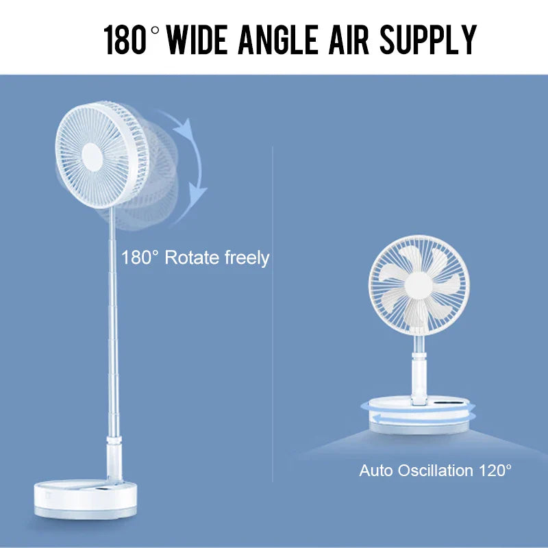 Trendbay 10800mAh Folding Portable Fan with USB Charging