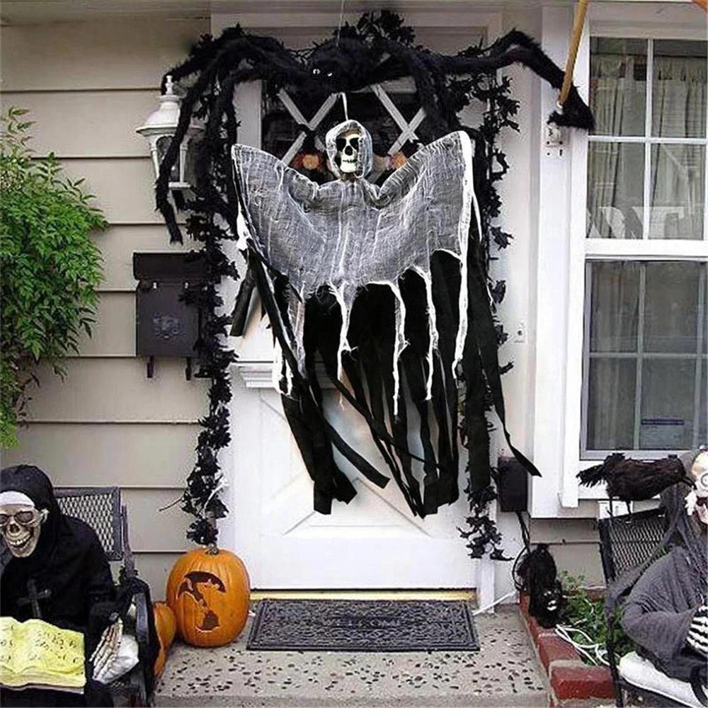 Trendbay Halloween Hanging Skull Ghost Decoration – 50 × 90 cm