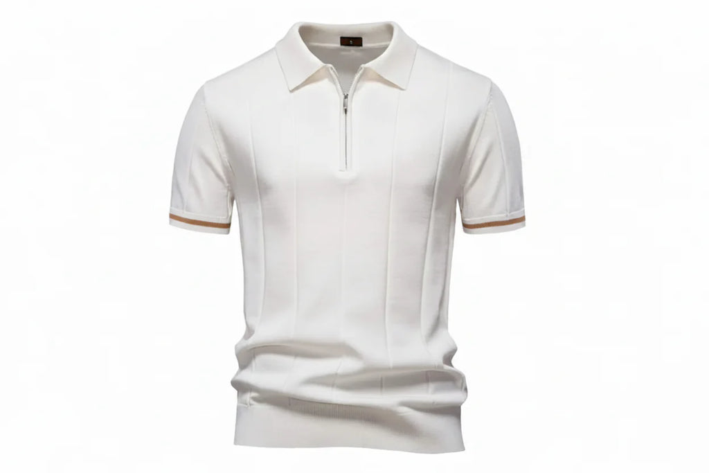 Trendbay Men's Zip Polo Shirt