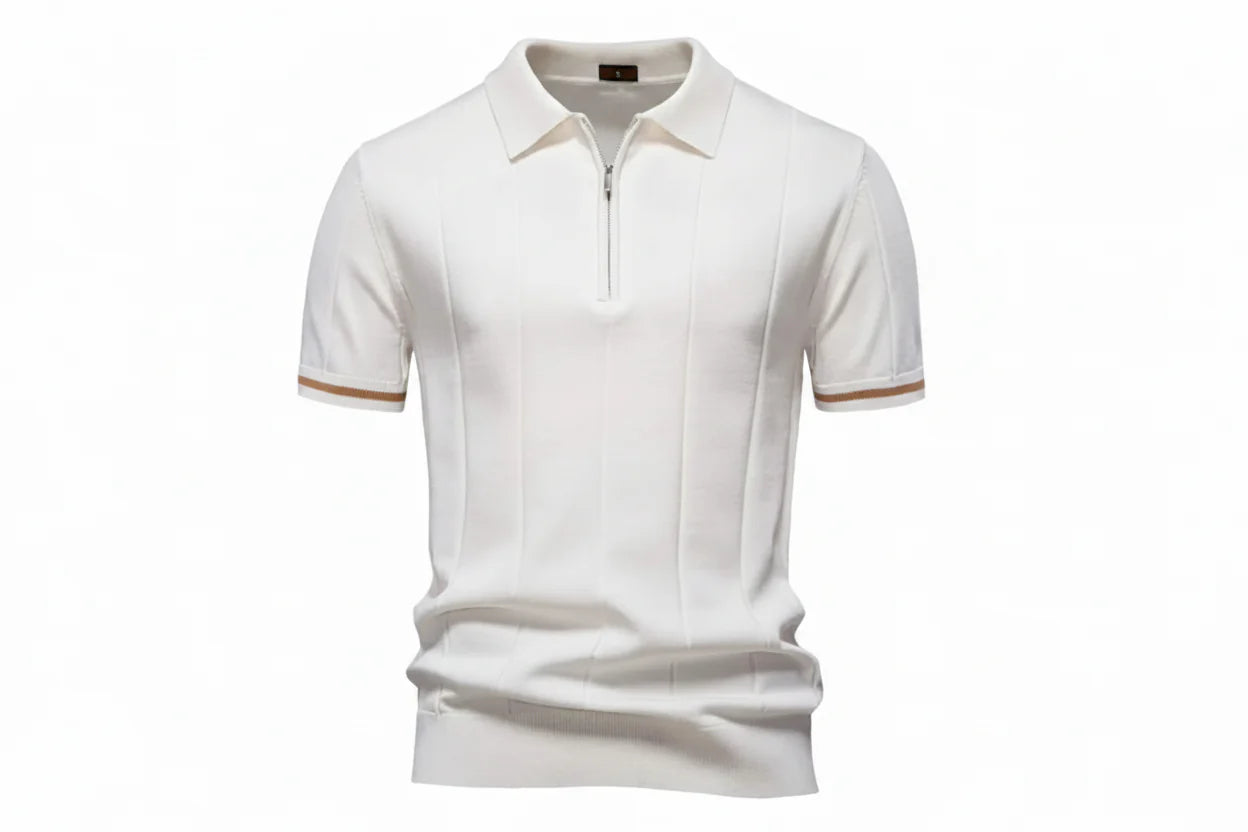 Trendbay Men's Zip Polo Shirt