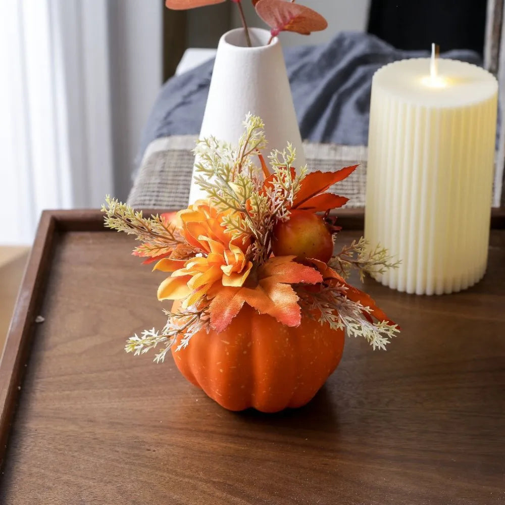 Trendbay Artificial Pumpkin Chrysanthemum Autumn Tabletop Decoration