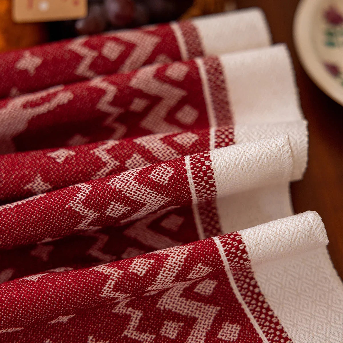 Trendbay Cotton Woven Table Runner with Tassels
