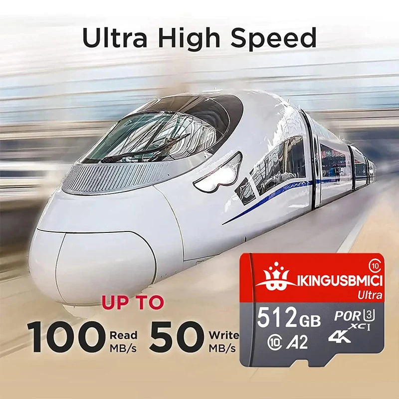 Trendbay 512GB MicroSD Memory Card with SD Adapter Class 10 TF Card