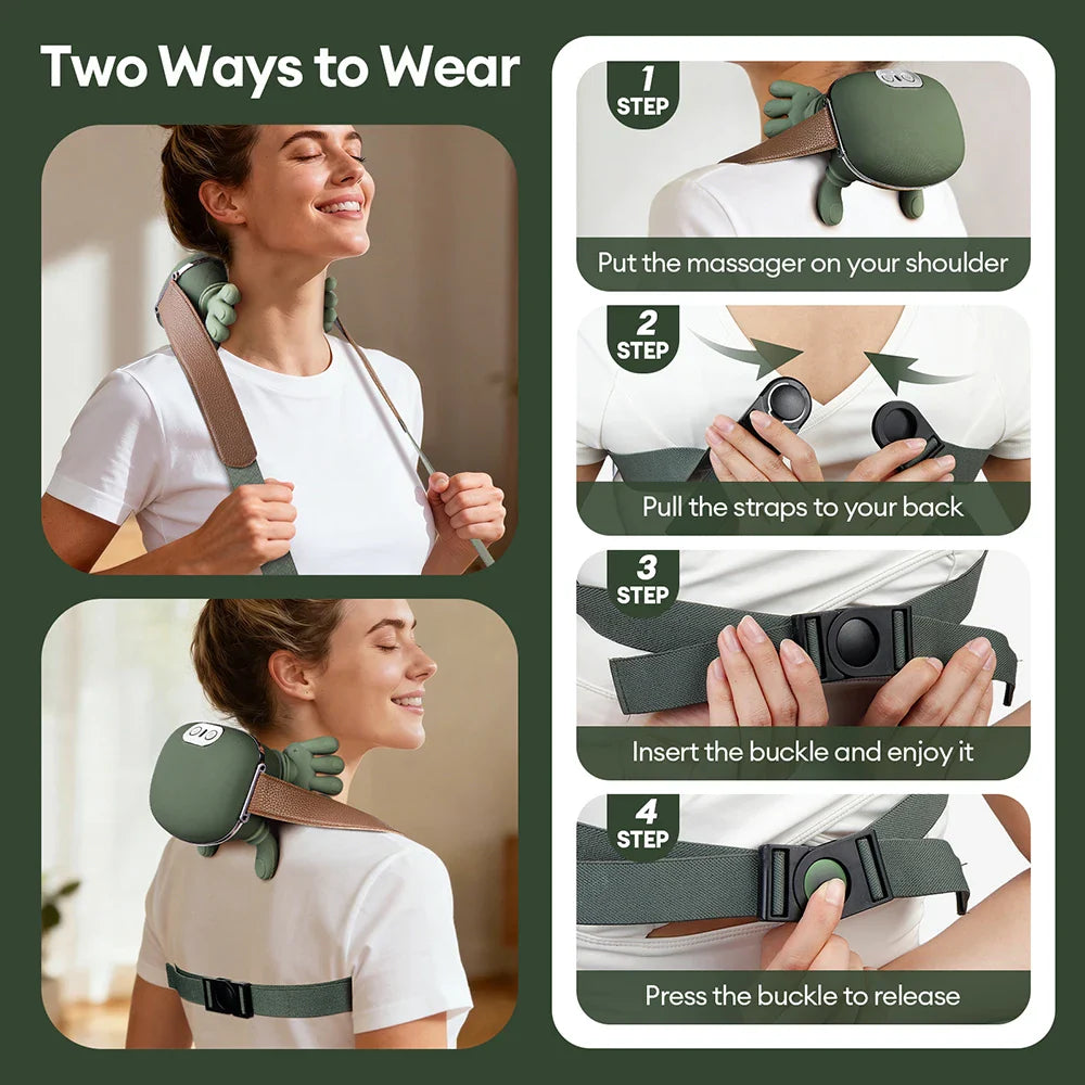 Trendbay 4D Neck & Shoulder Kneading Massager with Wireless Design