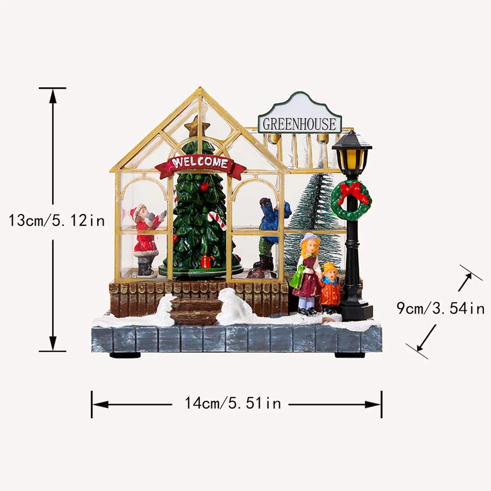 Trendbay Lighted Christmas Village House with Music