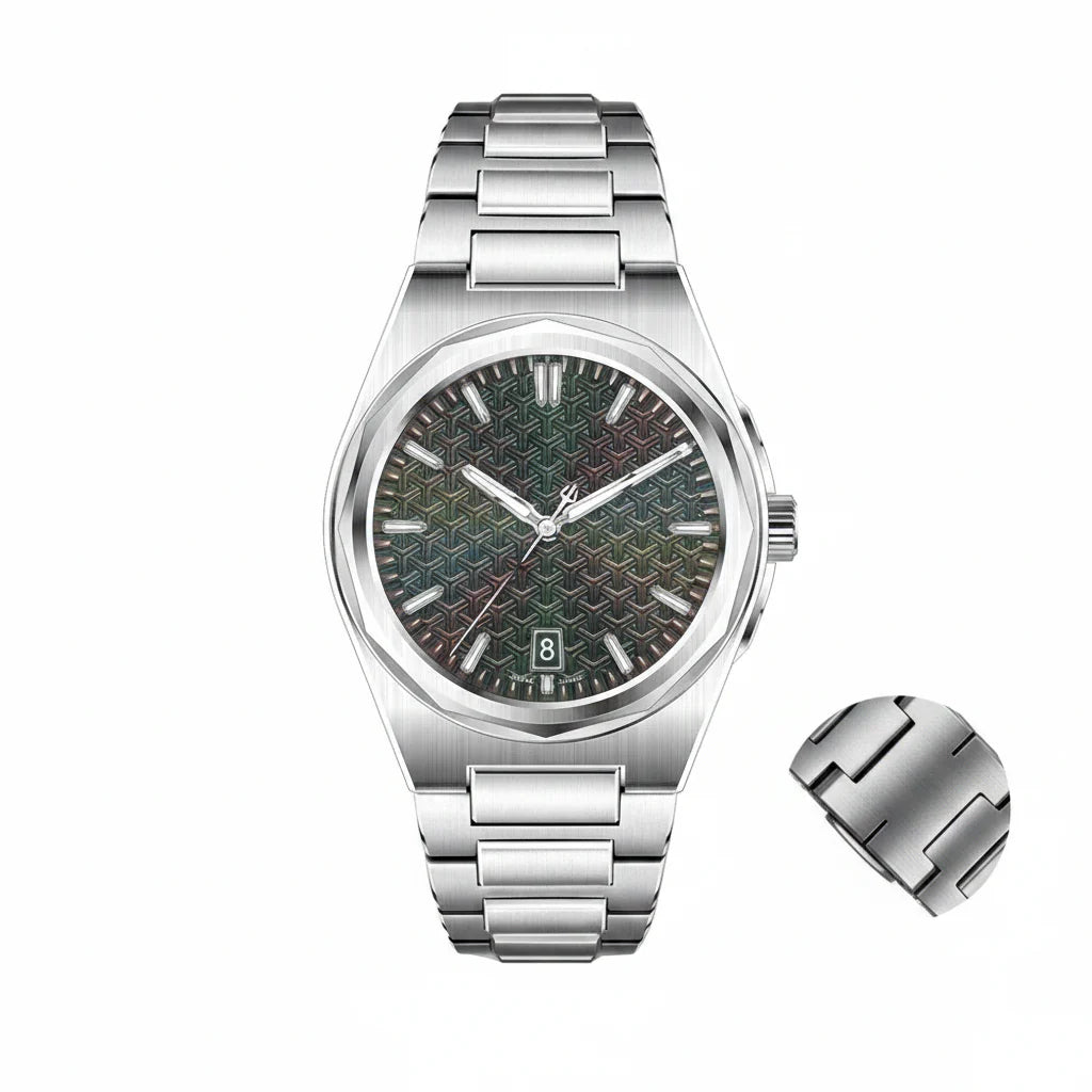 Trendbay 37mm Automatic Mechanical Men's Watch with Sapphire Crystal & 10ATM Water Resistance