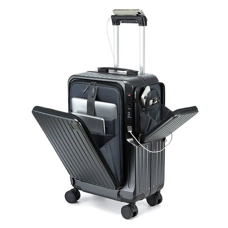 Trendbay Front Opening Carry-On Suitcase