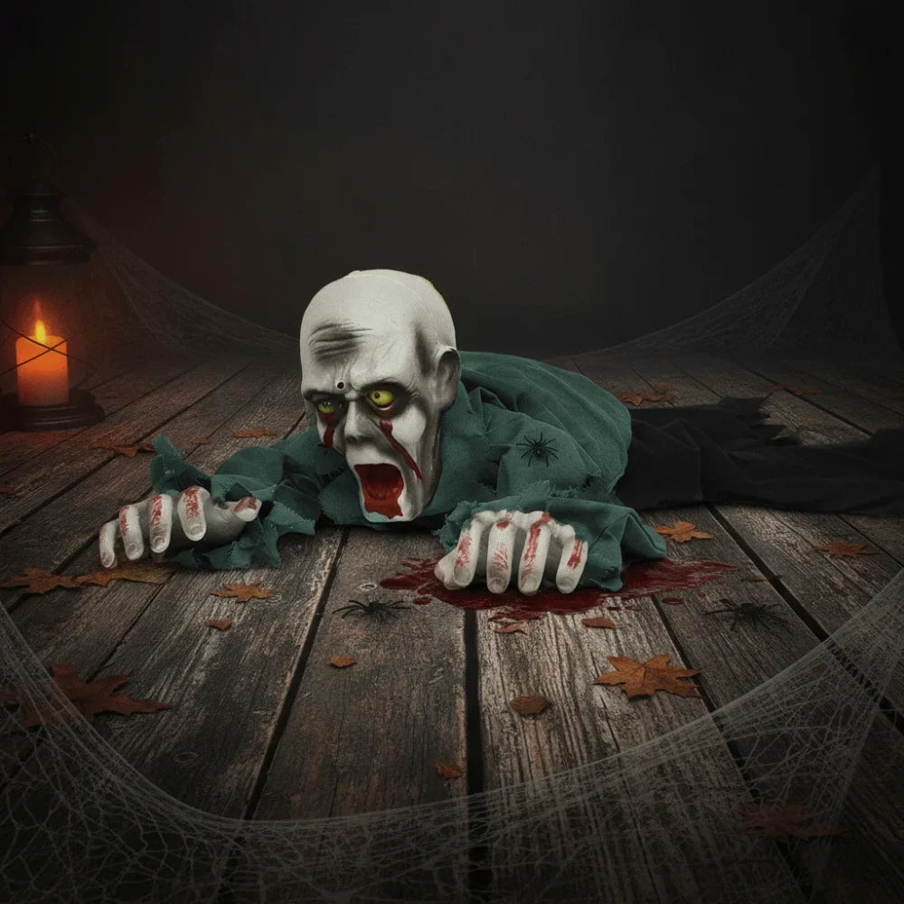 Trendbay Electric Halloween Crawling Ghost 110CM Voice-Activated Zombie