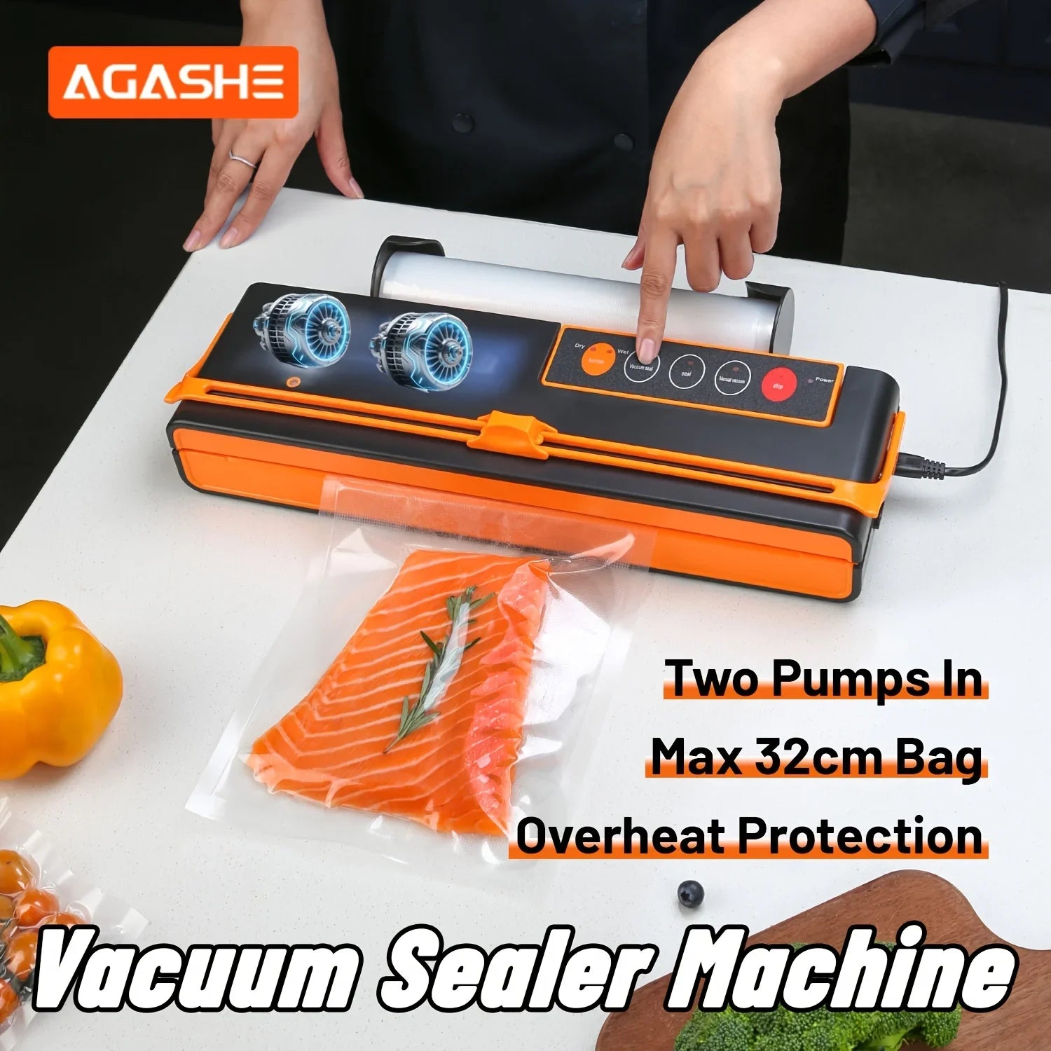 Trendbay Vacuum Sealer Machine 70Kpa Auto Cutter