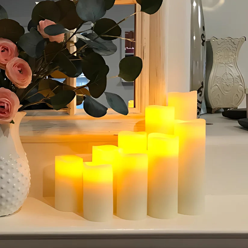 Trendbay Flameless LED Pillar Candles