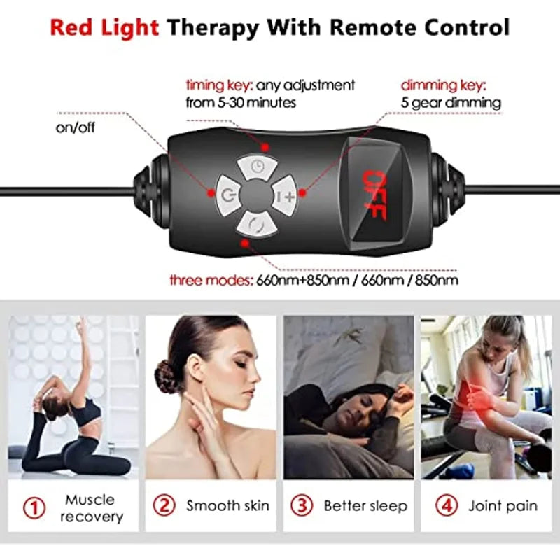 Trendbay Red & Near Infrared Light Therapy Lamp for Body & Face