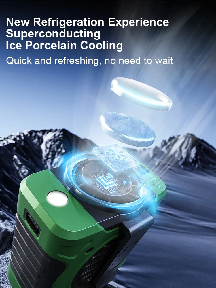 Trendbay 8000mAh Waist Clip Fan with Digital Display