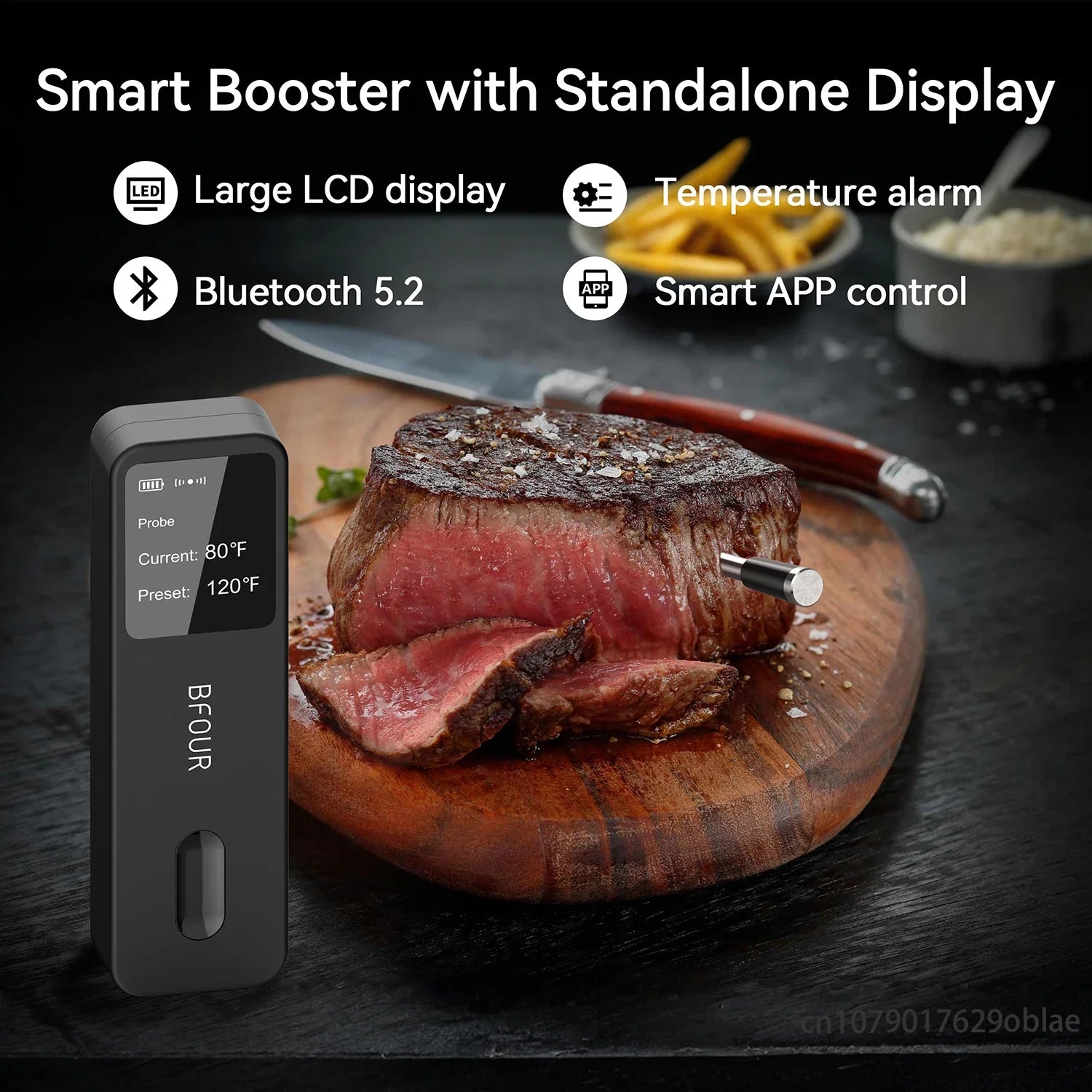 Trendbay Wireless Bluetooth Meat Thermometer “ Digital BBQ & Grill Thermometer with Waterproof Probes