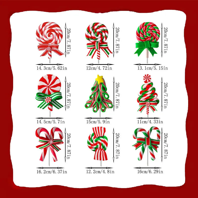 Trendbay 9PCS Candy Cane Christmas Yard Decorations