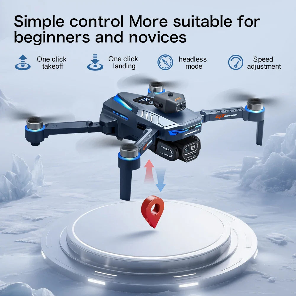 Trendbay 8K HD Three-Camera RC Drone with Screen Remote