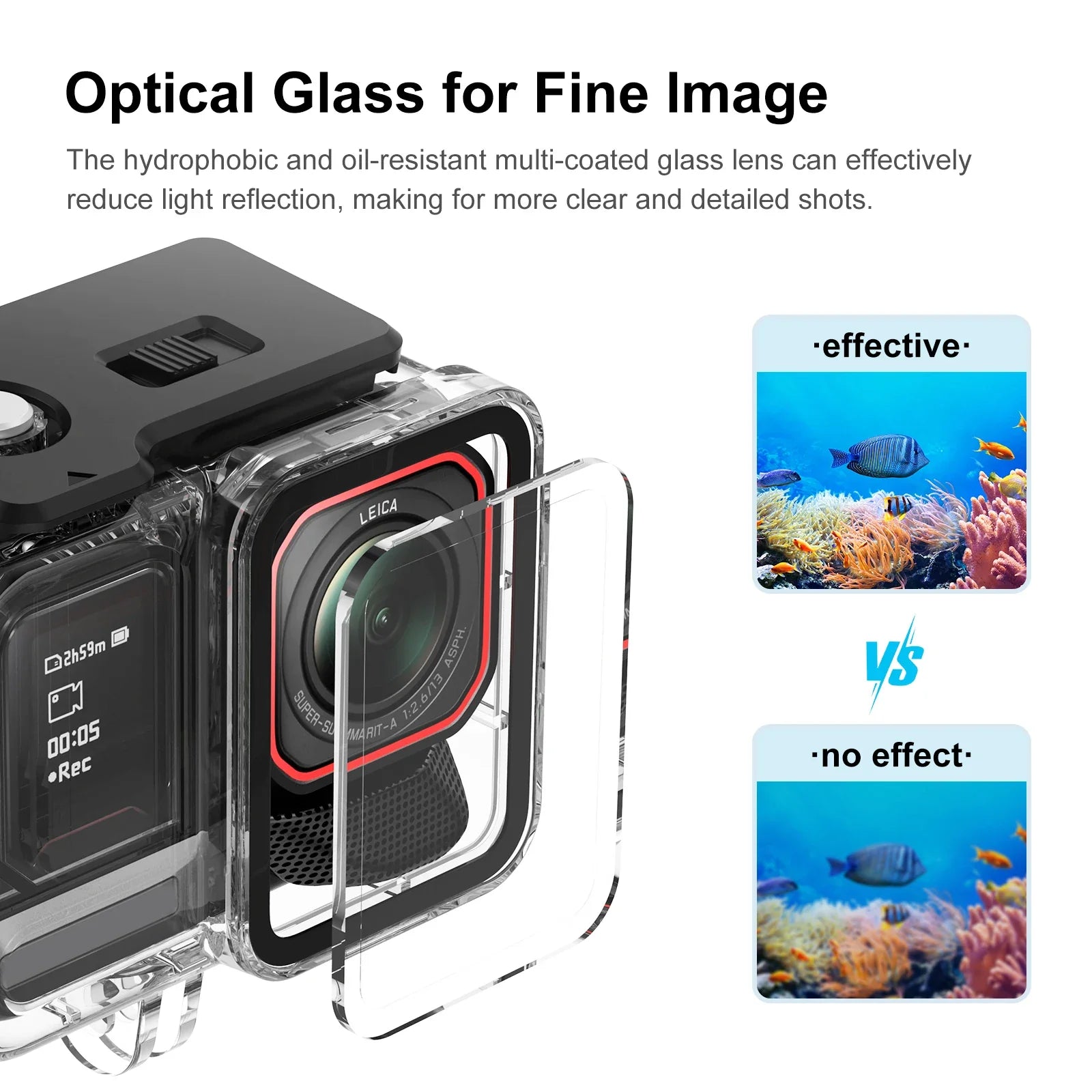 Trendbay Waterproof Dive Housing Case 45M for Action Camera
