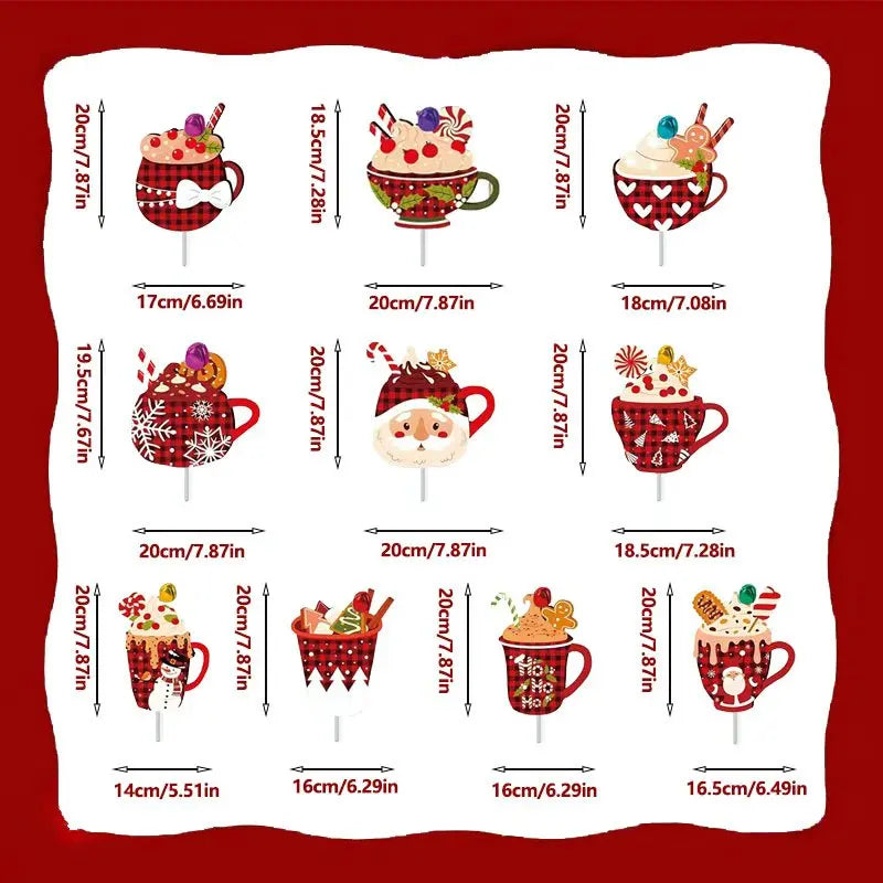 Trendbay 10PCS Ice Cream Christmas Yard Decorations