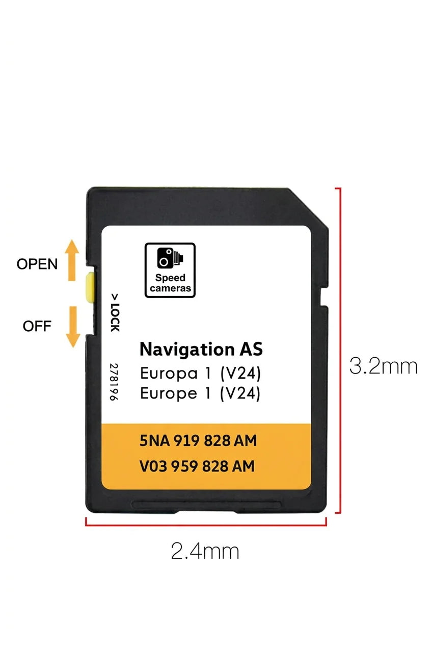 Trendbay VW Discover Media Navigation SD Card AS V24 2026 UK & Europe