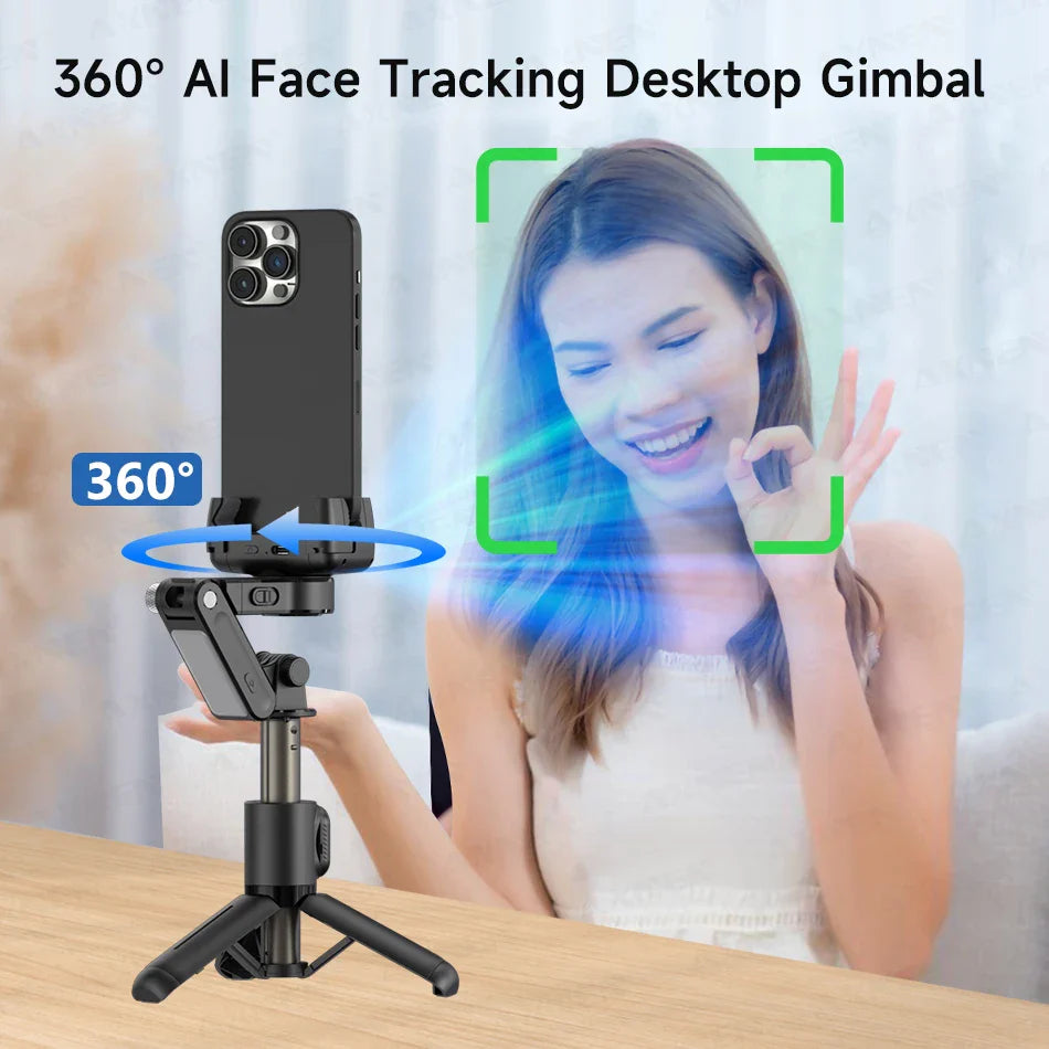 Trendbay Q19 AI Face Tracking Gimbal Stabilizer with Fill Light