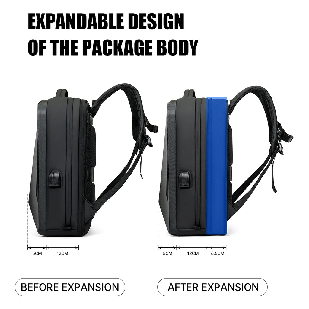 Trendbay Expandable Hard Shell Business Laptop Backpack