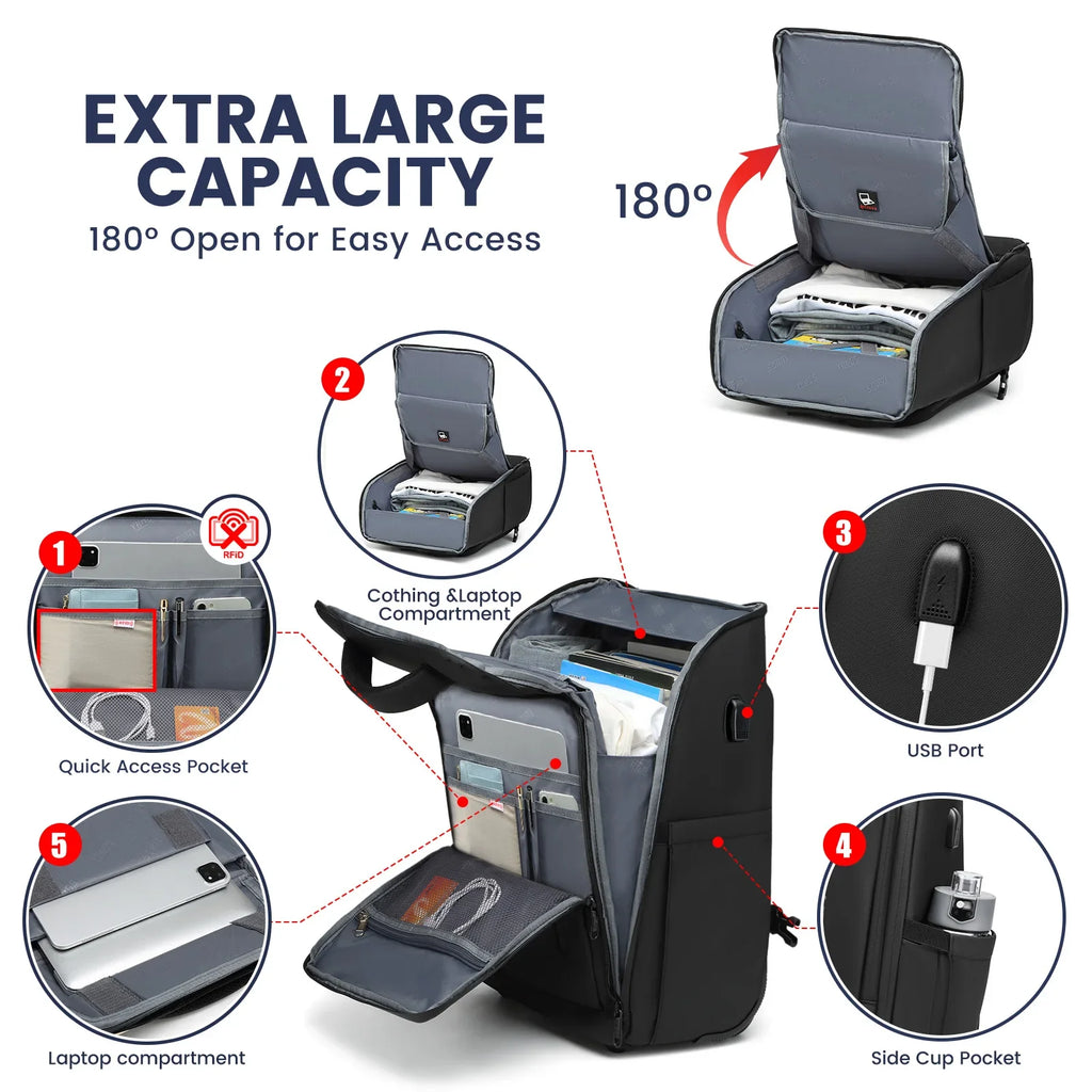 Trendbay 20-Inch Carry-On Suitcase