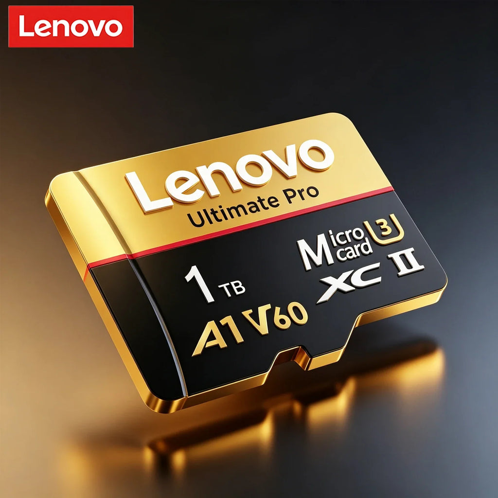 Trendbay Lenovo 1TB MicroSD Memory Card with SD Adapter – Class 10 UHS-II A1 V60 TF Flash Card