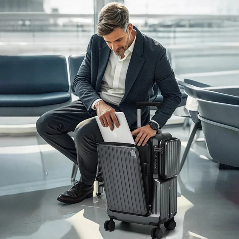 Trendbay Front Opening Carry-On Suitcase
