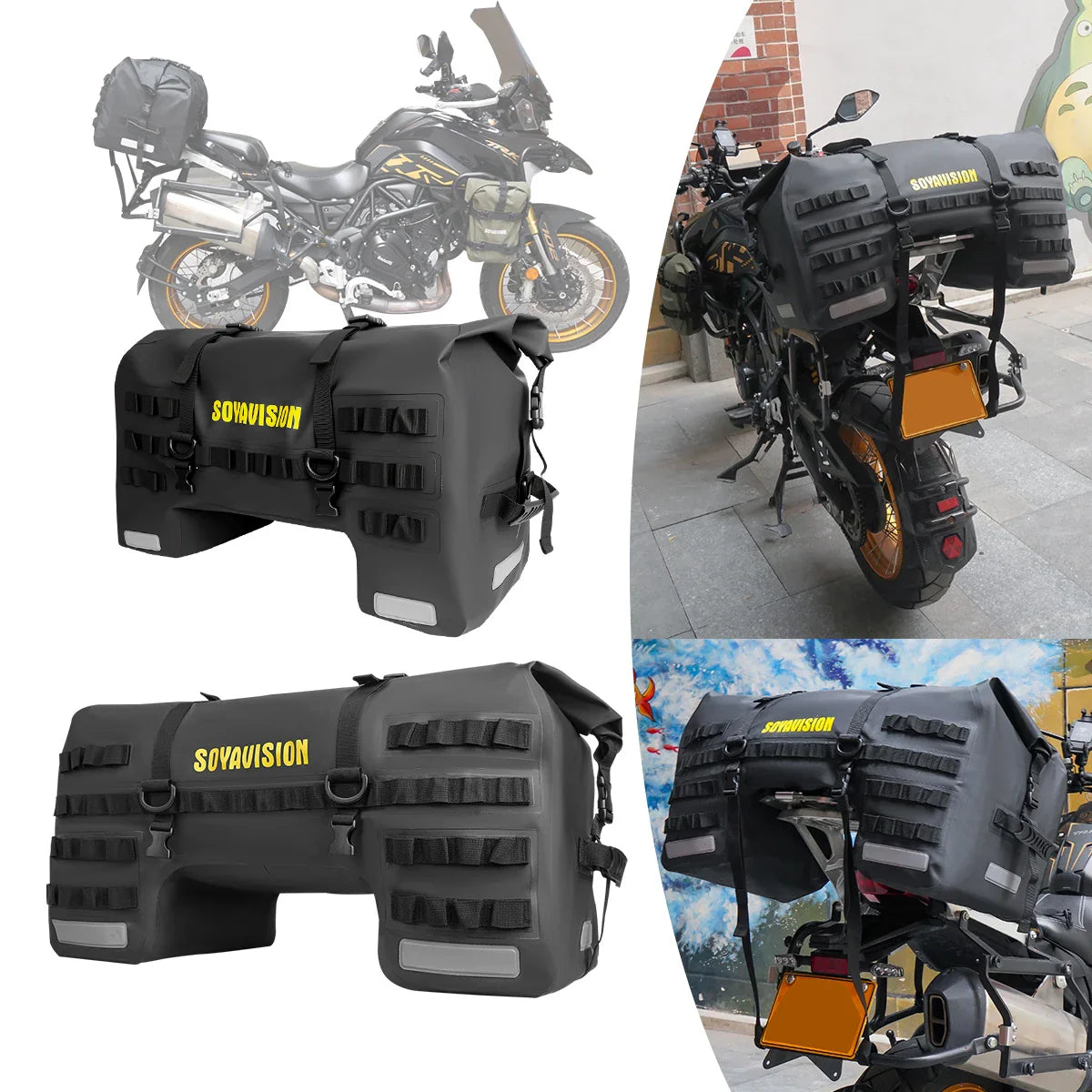 Trendbay Waterproof Motorcycle Tail Bag 80L